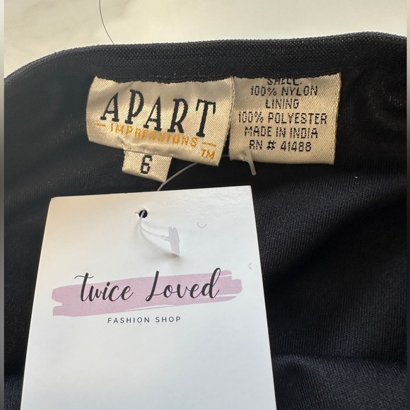 Vintage Jumpsuit/dress. Apart Impressions. Black with sequined overlay. - Picture 2 of 12